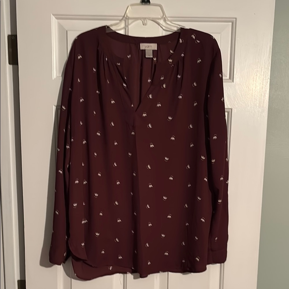 LOFT Women's Burgundy Blouse